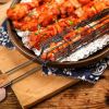 1pc Camping Barbecue BBQ Grilling Basket Charcoal Grill Outdoors Grill Tools Portable Non-Stick Roasting Meat Accessories Picnic