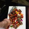 1pc Camping Barbecue BBQ Grilling Basket Charcoal Grill Outdoors Grill Tools Portable Non-Stick Roasting Meat Accessories Picnic