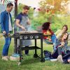 Foldable 3-Burner Flat Top Gas Griddle Cooking Station
