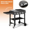 Foldable 3-Burner Flat Top Gas Griddle Cooking Station
