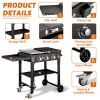 Foldable 3-Burner Flat Top Gas Griddle Cooking Station