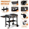 Foldable 2-Burner Flat Top Gas Griddle Cooking Station